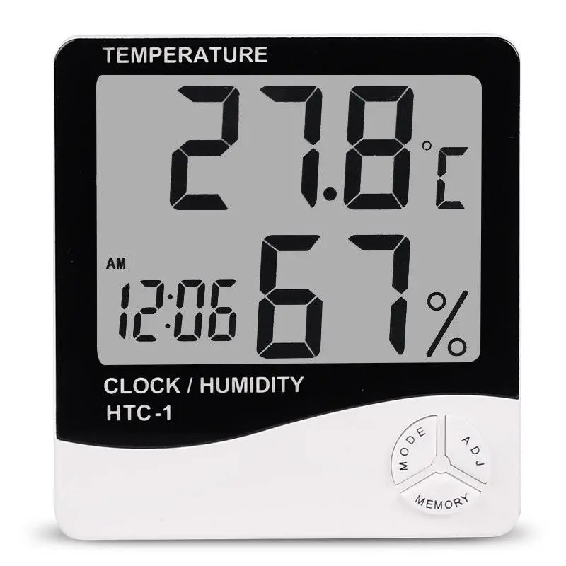 HTC-1 Digital Thermometer & Hygrometer with Clock