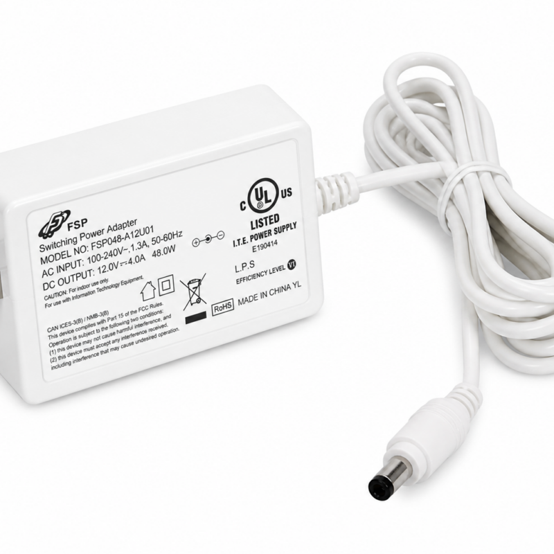 12V 4A Power Adapter 48W Switching Power Supply with DC Barrel Jack